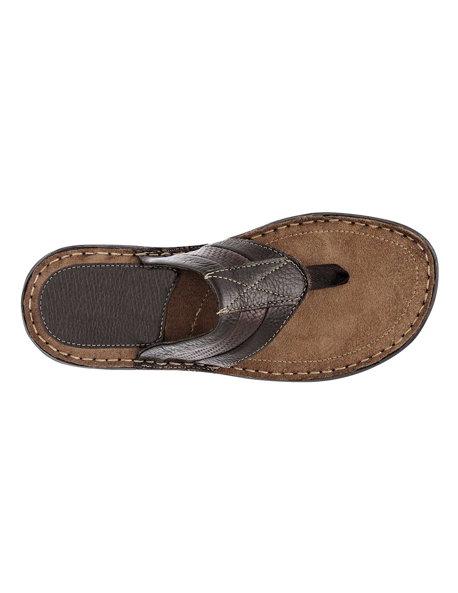 Sandalias de piso Exterior Piel Color Café Para Hombre De RBCOLLECTION