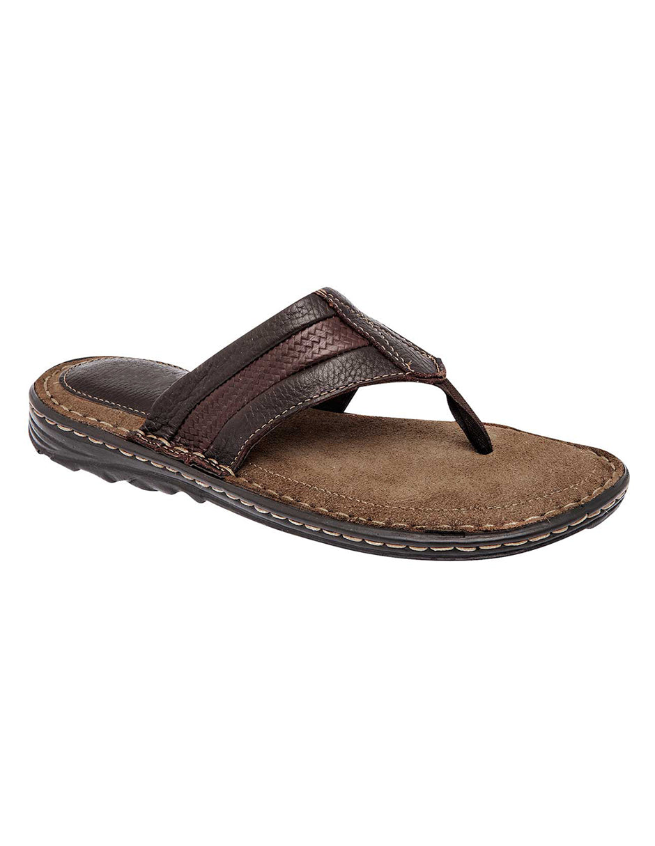 Sandalias de piso Exterior Piel Color Café Para Hombre De RBCOLLECTION