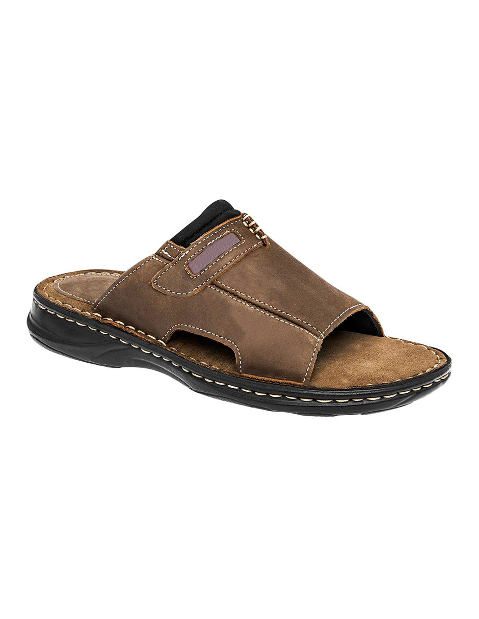 Sandalias de piso Exterior Piel Color Café Para Hombre De RBCOLLECTION