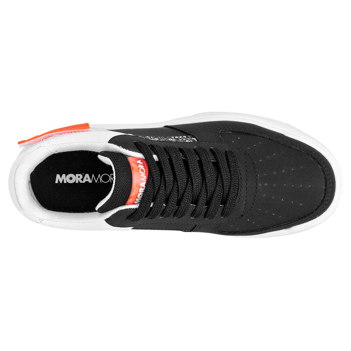 Tenis tipo Deportivo Exterior Sintético Color Negro Con Blanco Para Mujer De Mora Mora