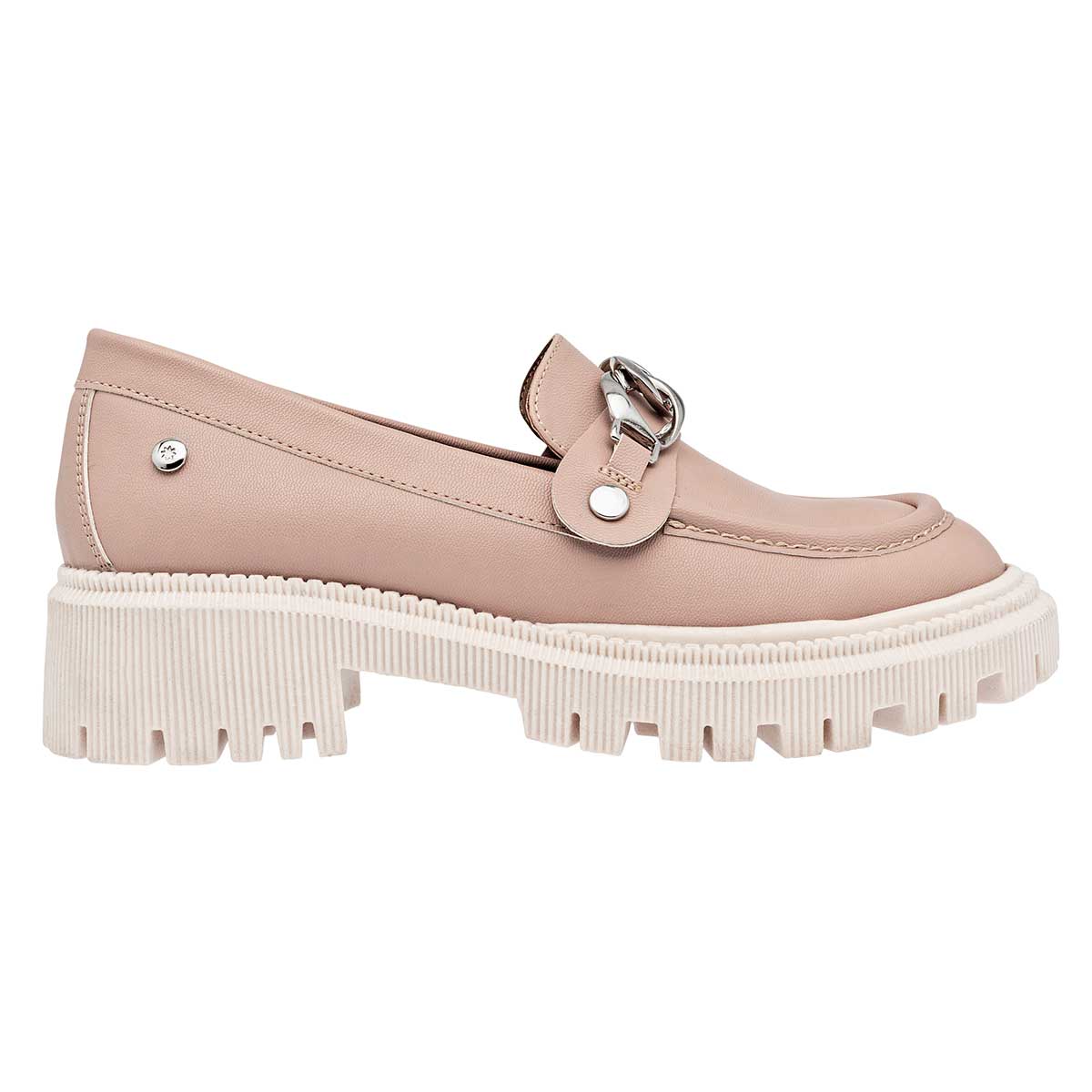 Mocasines Exterior Sintético Color Beige Para Mujer  De Moramora