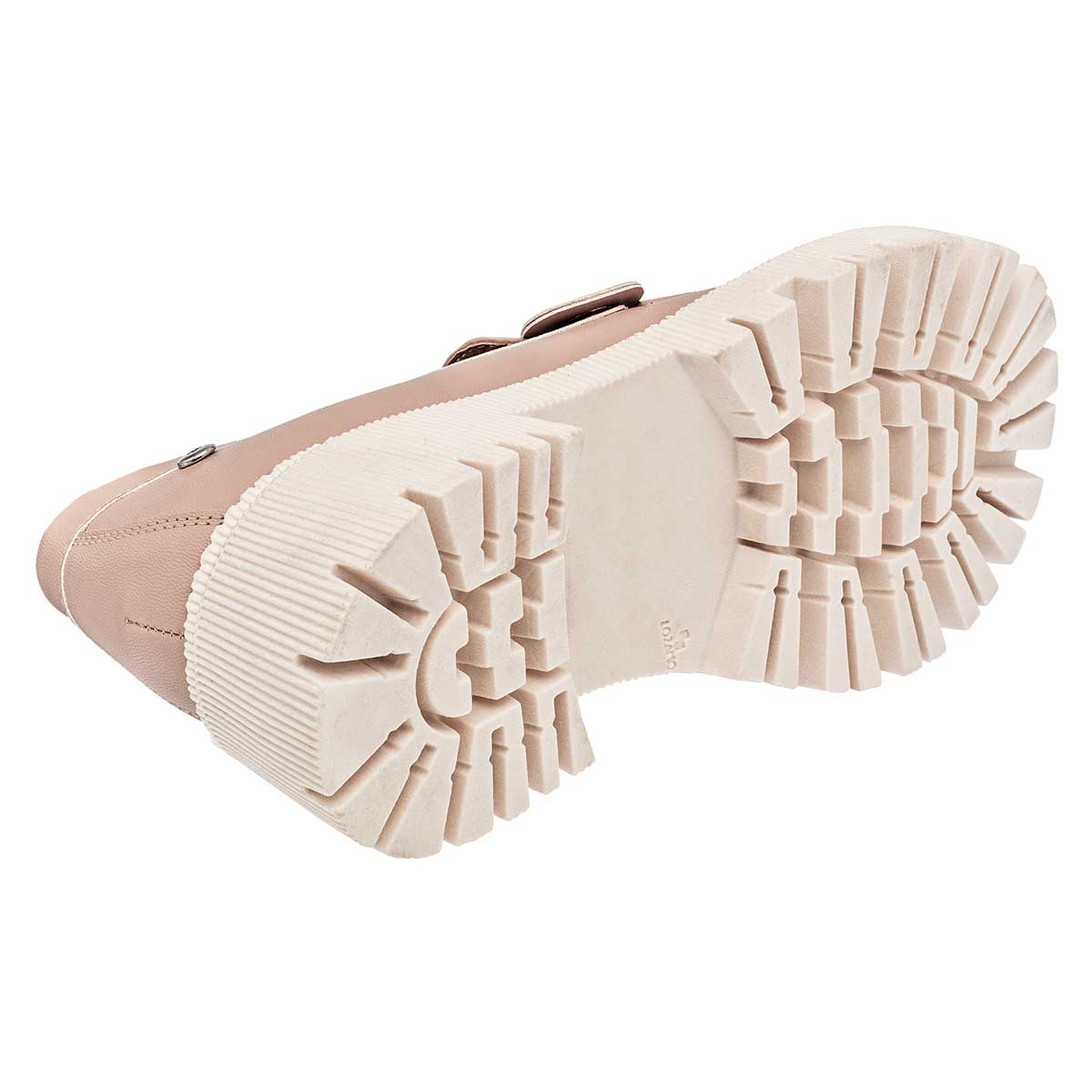 Mocasines Exterior Sintético Color Beige Para Mujer  De Moramora