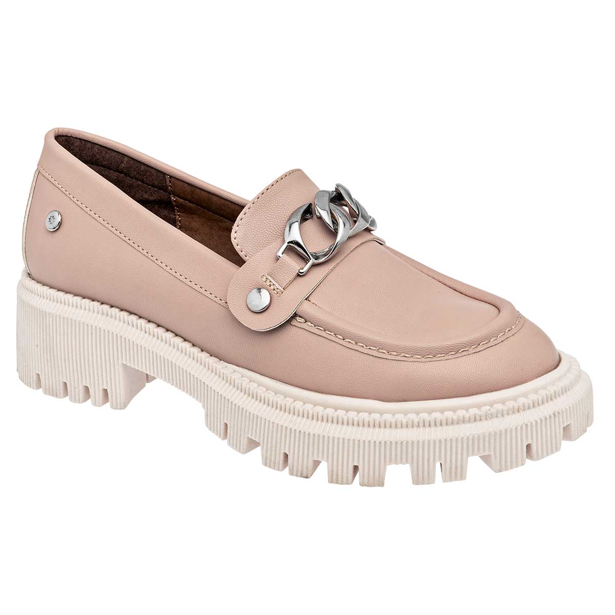 Mocasines Exterior Sintético Color Beige Para Mujer  De Moramora