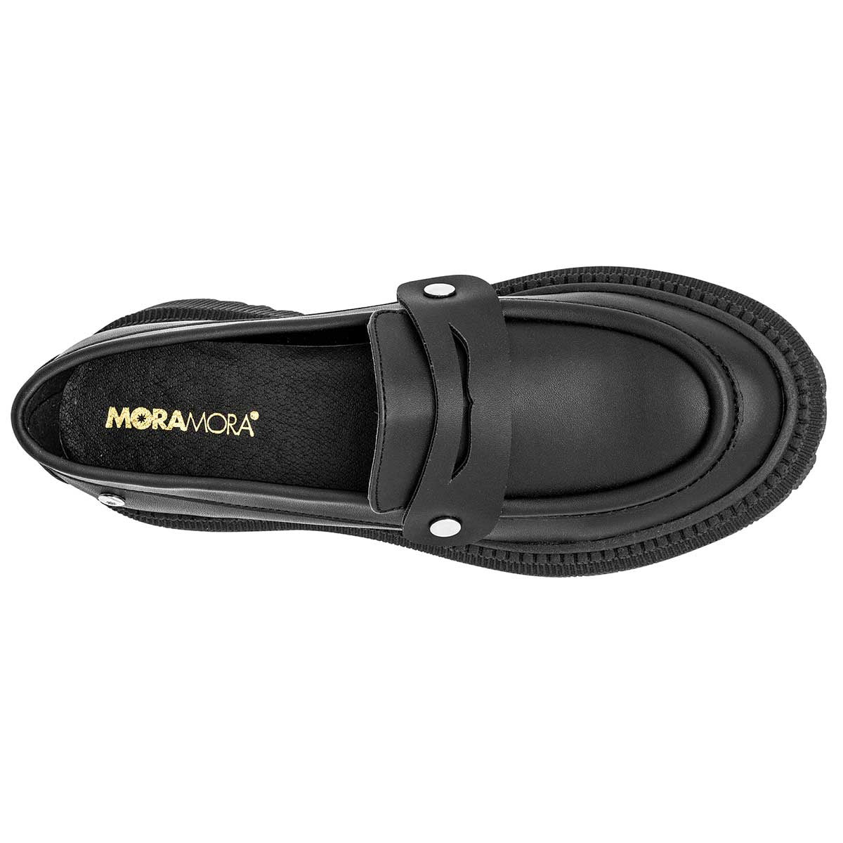 Mocasines Exterior Sintético Color Negro Para Mujer  De Moramora