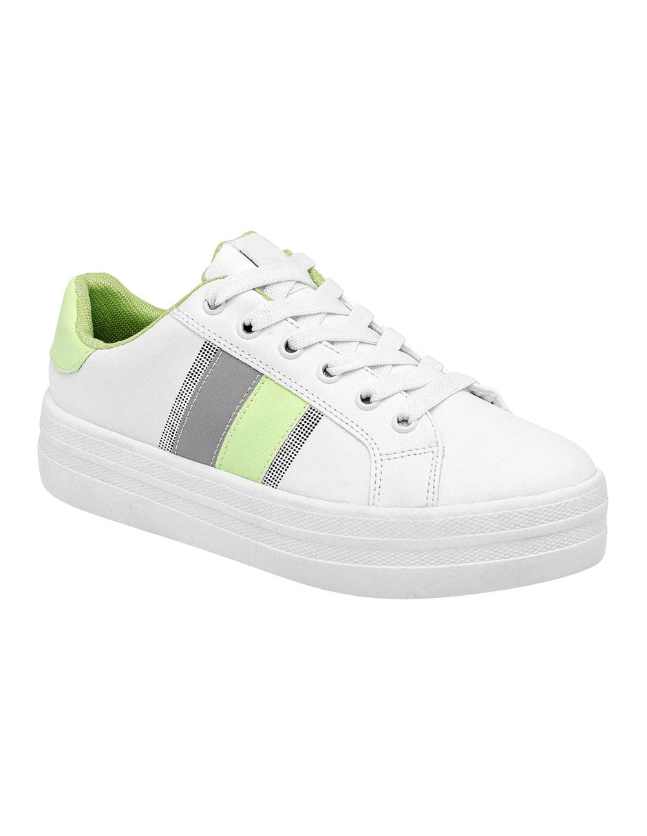 Tenis tipo Deportivo Exterior Sintético Color Blanco Para Mujer De RBCOLLECTION