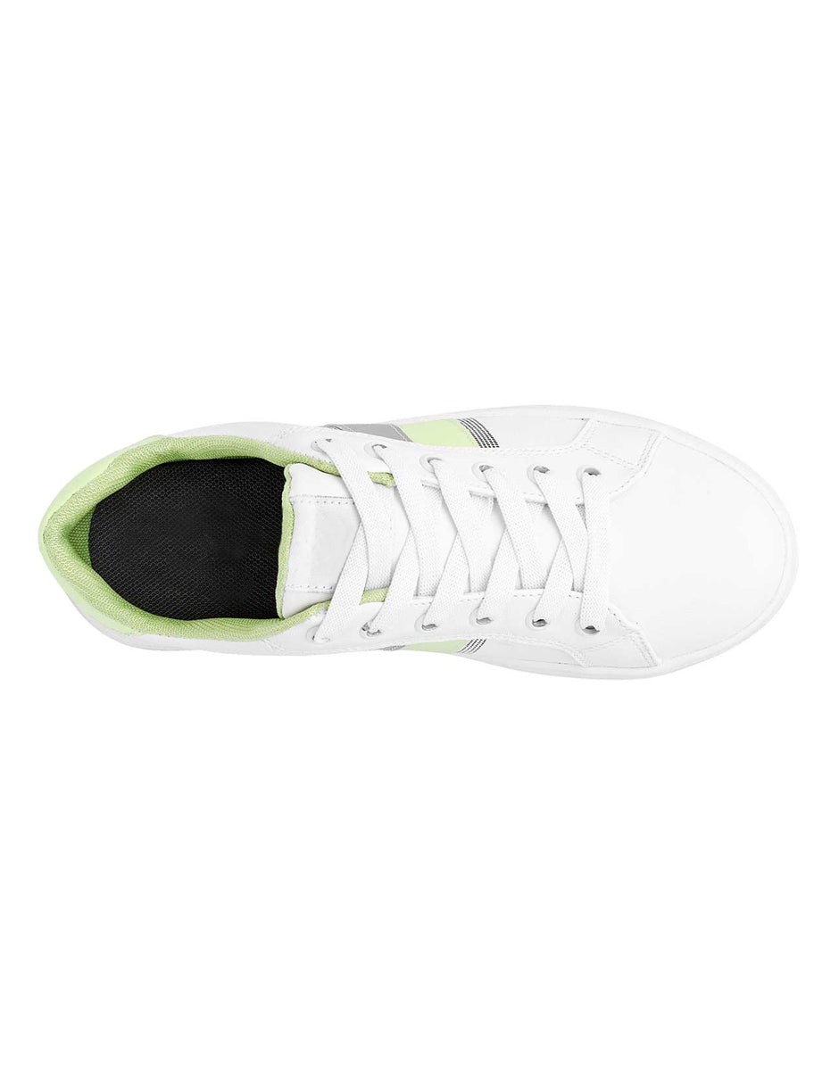 Tenis tipo Deportivo Exterior Sintético Color Blanco Para Mujer De RBCOLLECTION