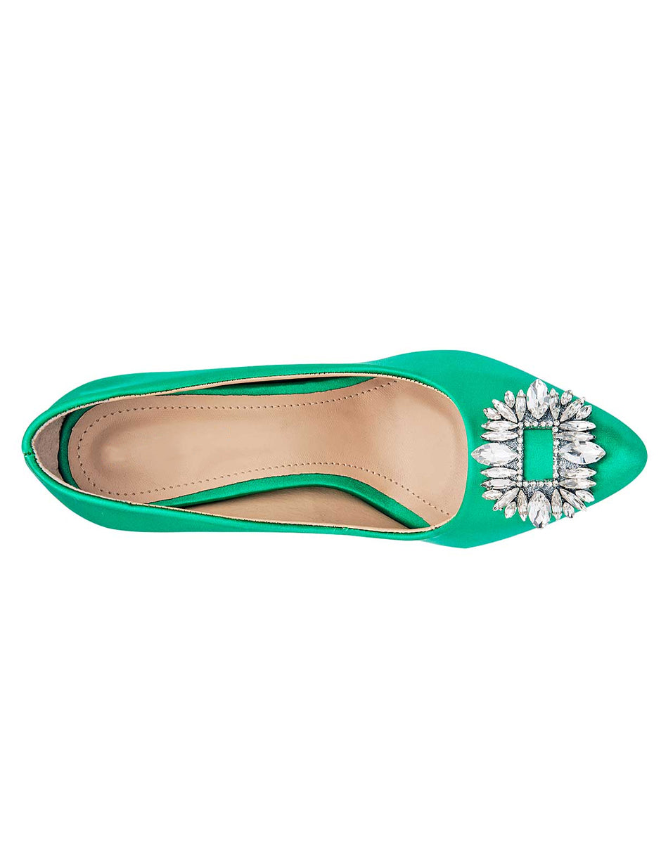 Zapatillas Exterior Textil Color Verde Para Mujer  De RBCOLLECTION