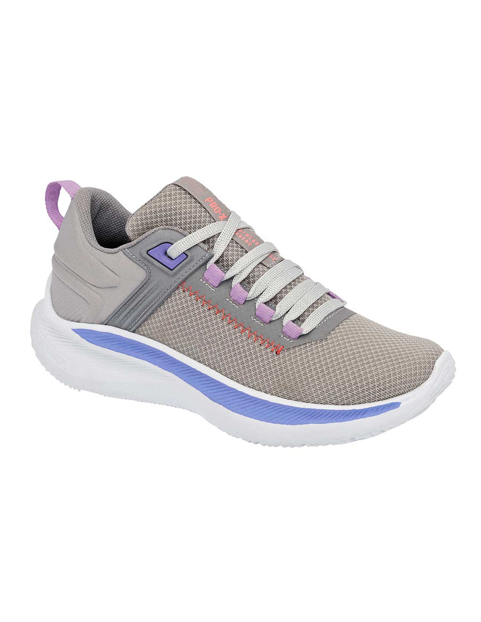 Tenis para Entrenamiento Exterior Textil Color Gris Para Mujer De RBCOLLECTION