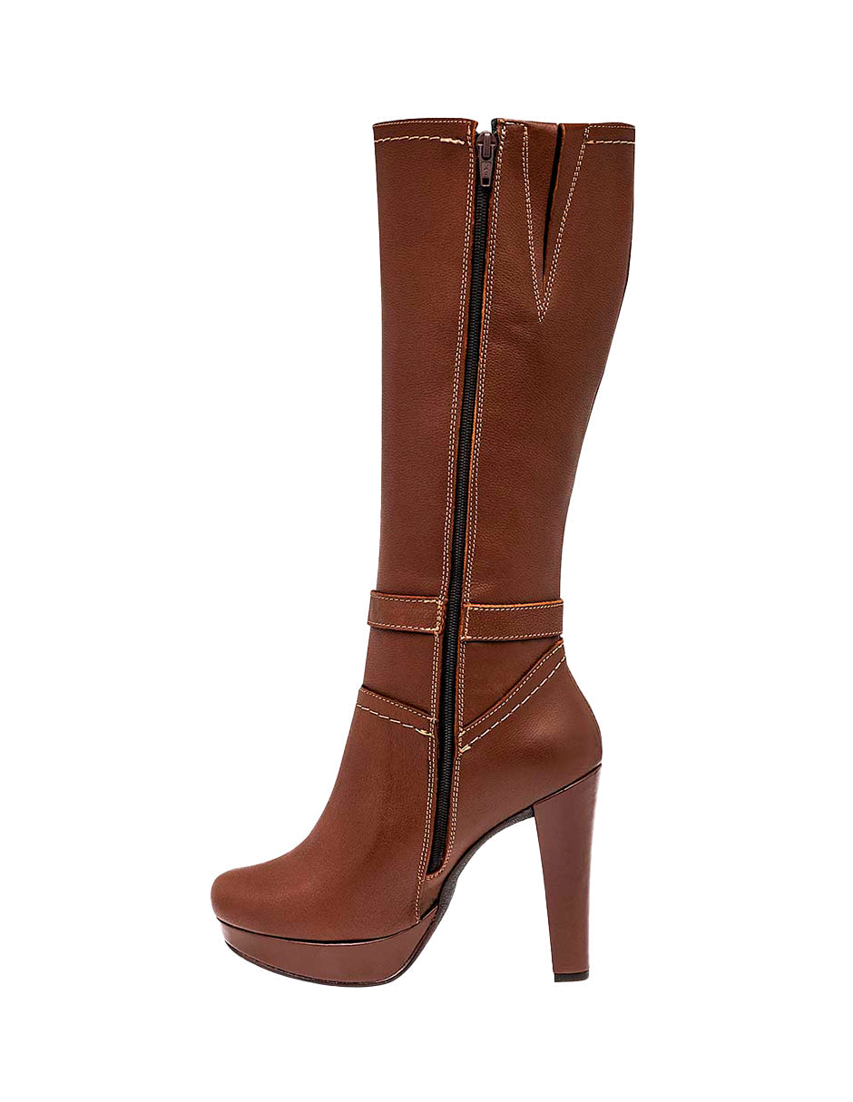 Botas altas Exterior Textil Color Camel Para Mujer De RBCOLLECTION