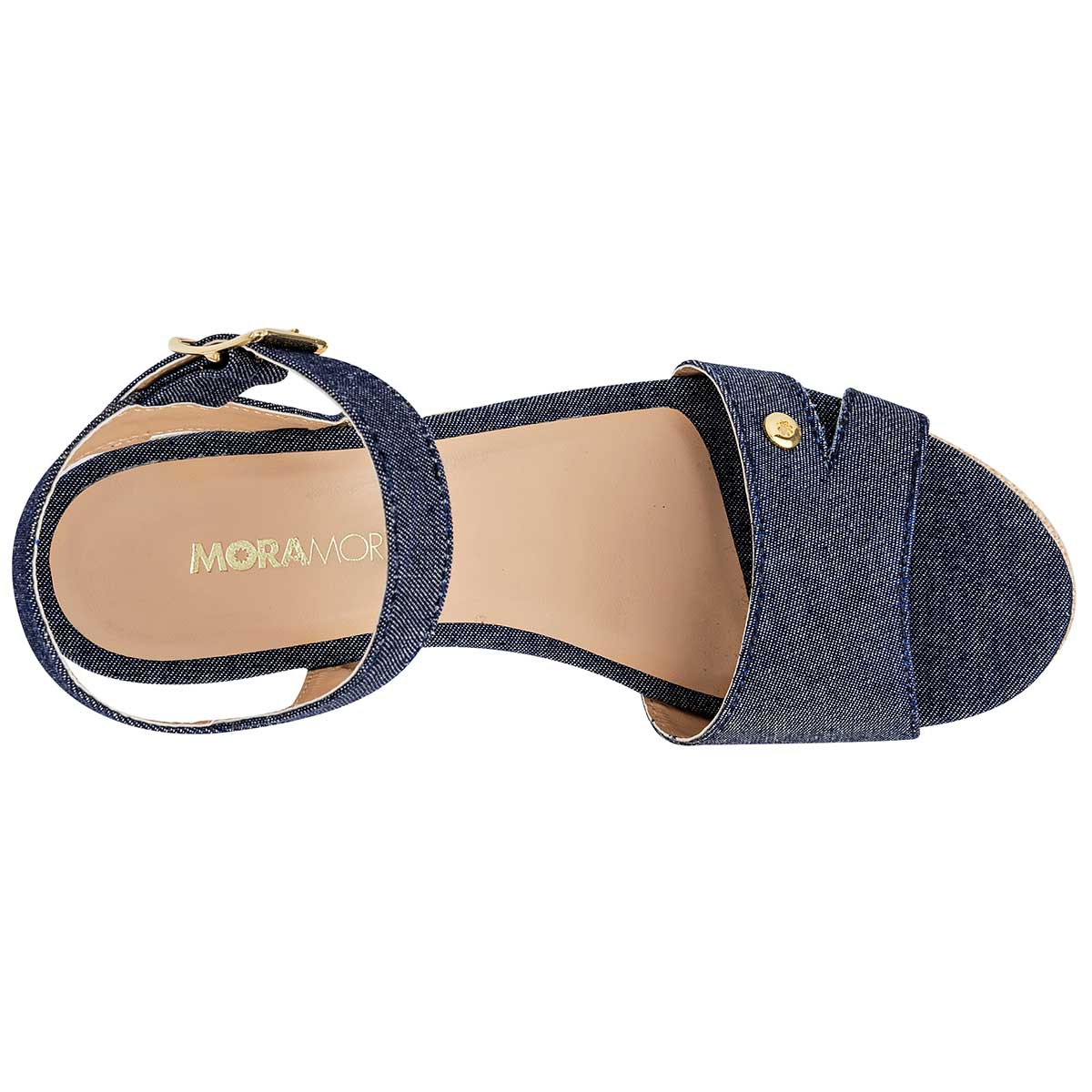 Sandalias con plataforma Exterior Textil Color Mezclilla Para Mujer De MORAMORA