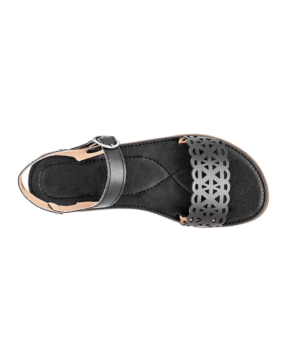 Sandalias de piso Exterior Piel sintética Color Negro Para Mujer De RBCOLLECTION