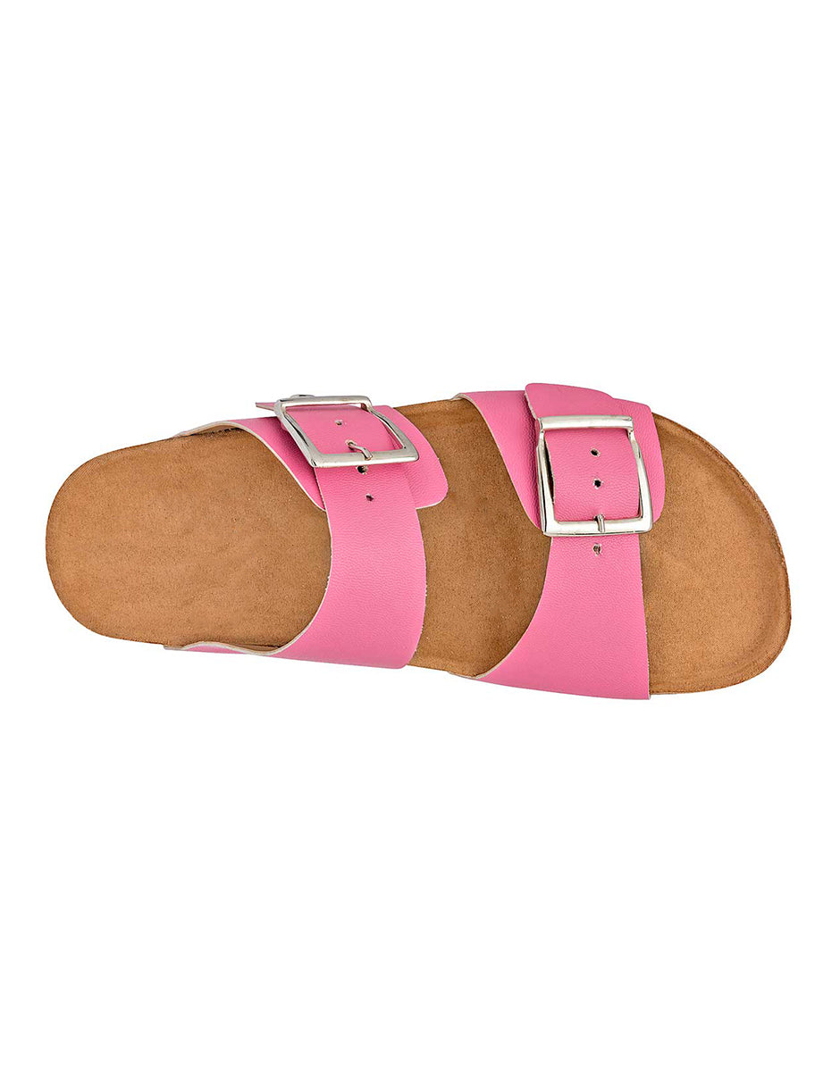 Sandalias de piso Exterior Piel sintética Color Rosa Para Mujer De RBBASICS