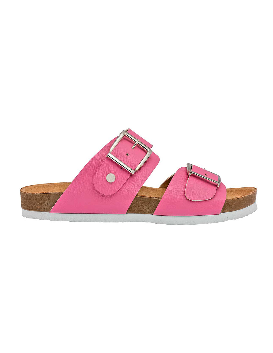 Sandalias de piso Exterior Piel sintética Color Rosa Para Mujer De RBBASICS