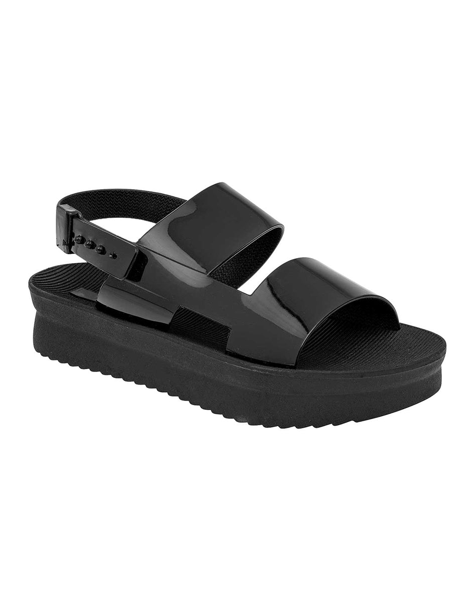 Sandalias de piso Exterior Sintético Color Negro Para Mujer De RBBASICS