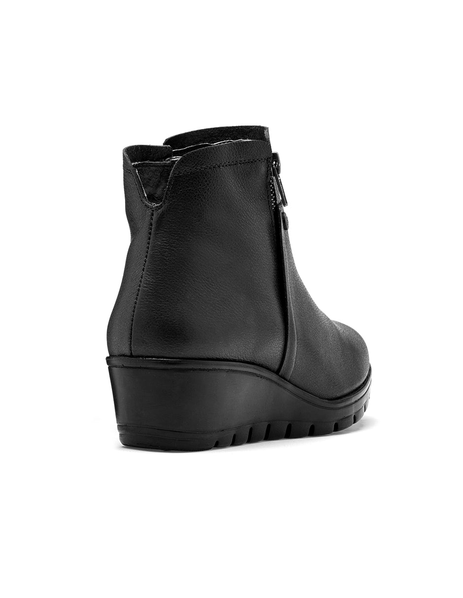 Botín con tacón Exterior Textil Color Negro Para Mujer De RBCOLLECTION