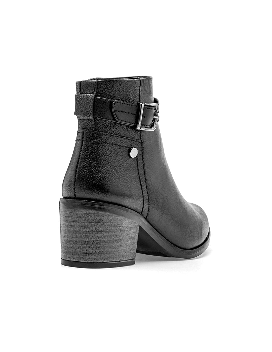 Botín con tacón Exterior Textil Color Negro Para Mujer De RBCOLLECTION