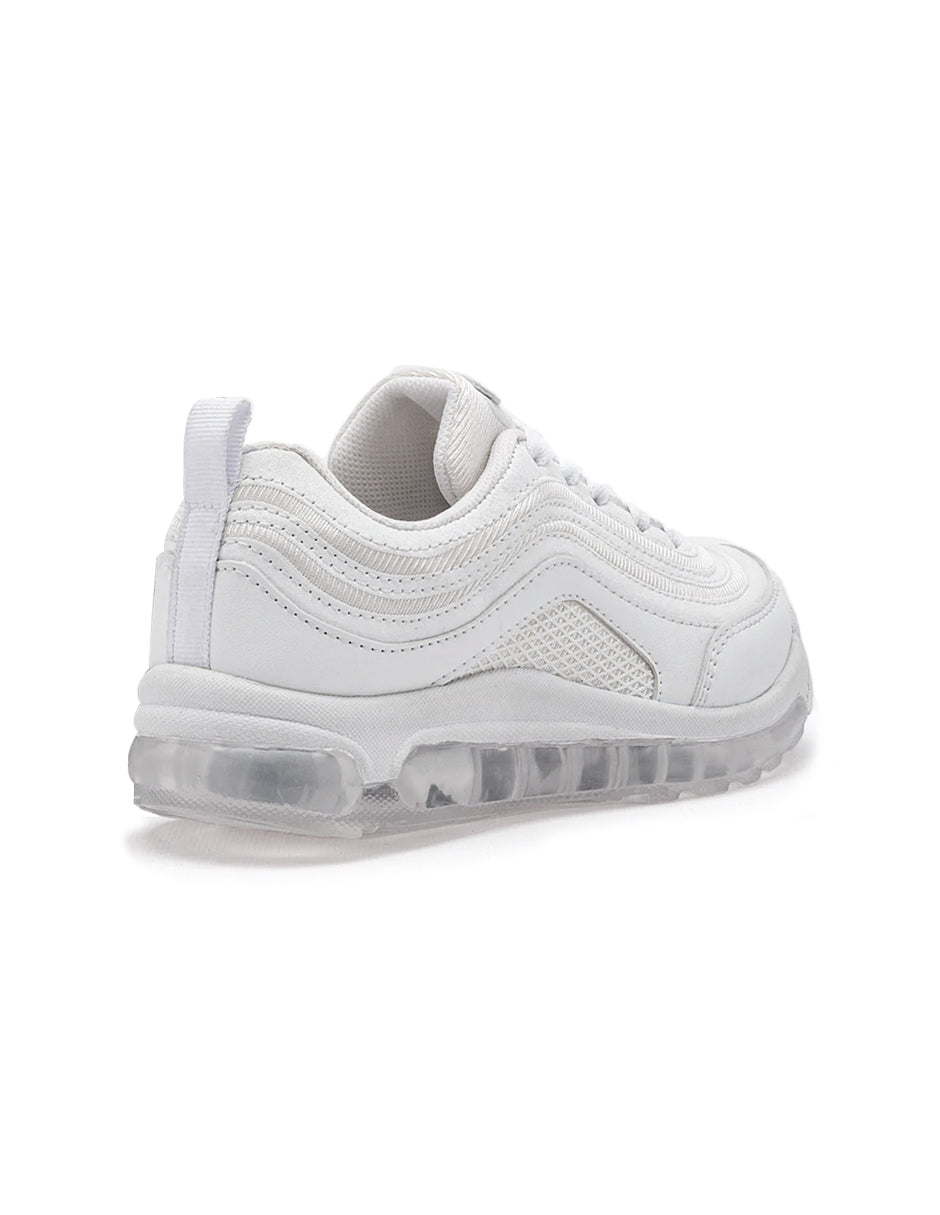 Tenis tipo deportivo Exterior Sintético Color Blanco Para Mujer De RBCOLLECTION