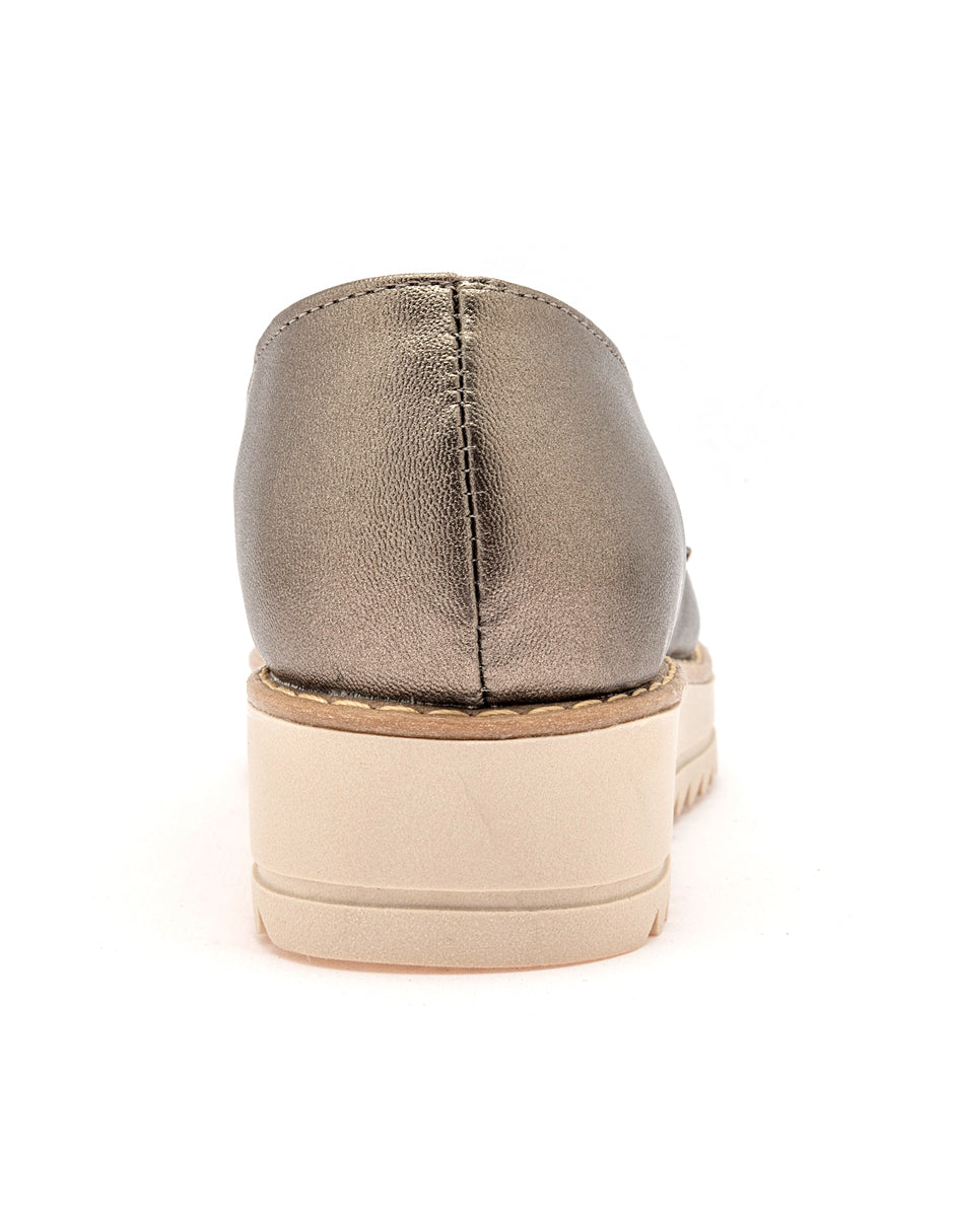 Mocasines Exterior Sintético Color Gris Para Mujer De RBCOLLECTION