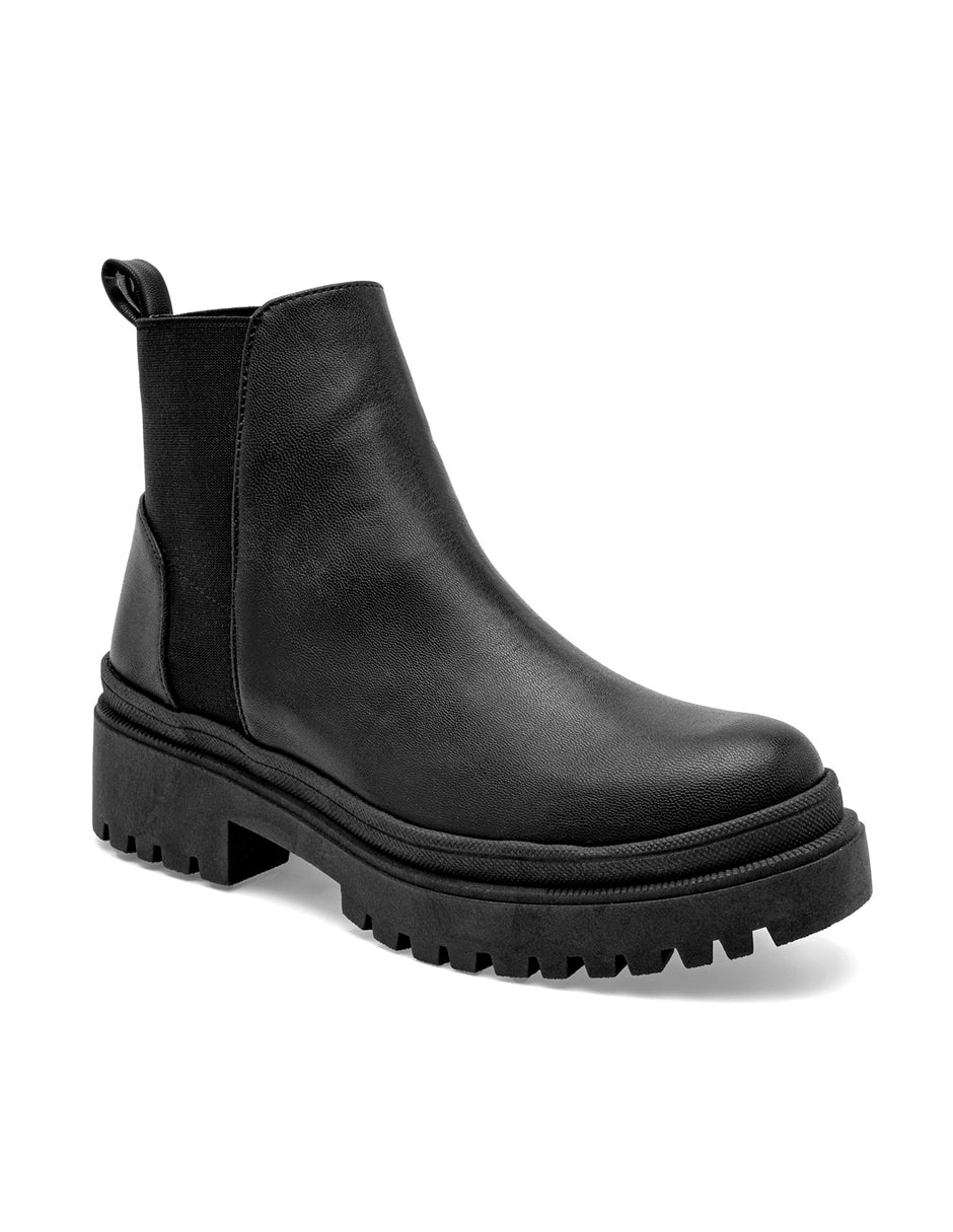 Botín con tacón Exterior Textil Color Negro Para Mujer De RBCOLLECTION