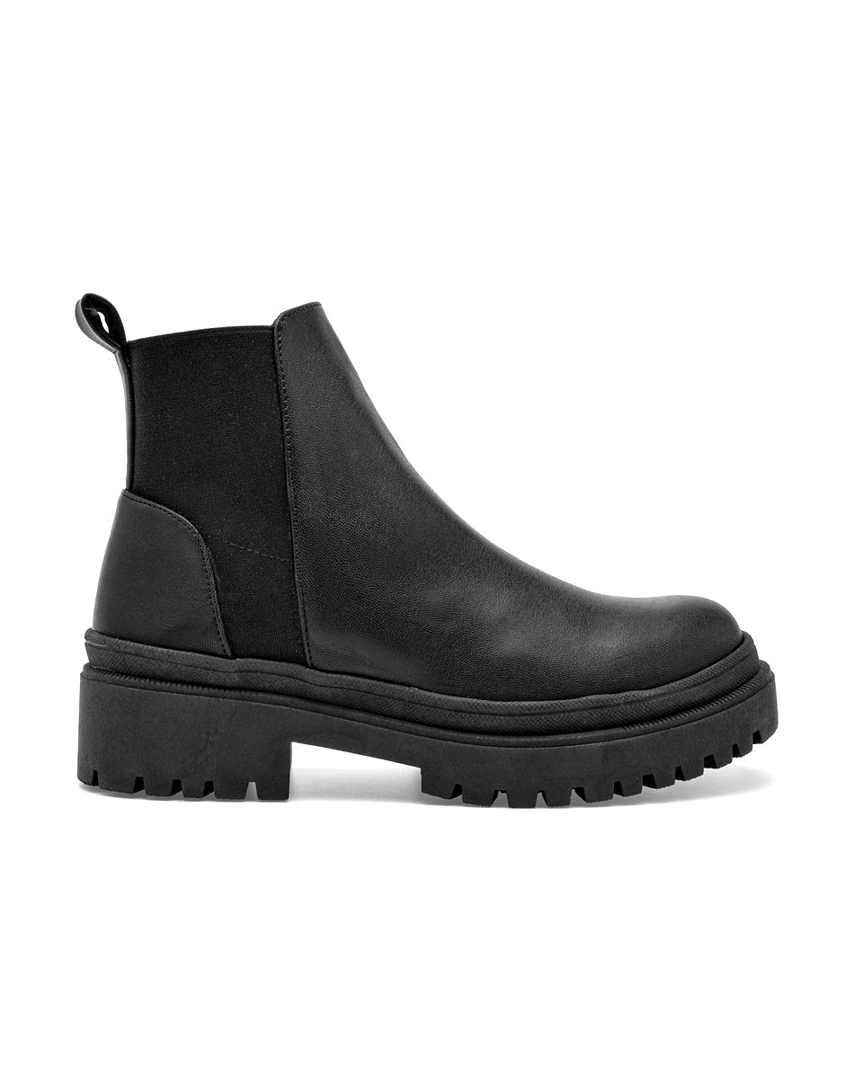 Botín con tacón Exterior Textil Color Negro Para Mujer De RBCOLLECTION