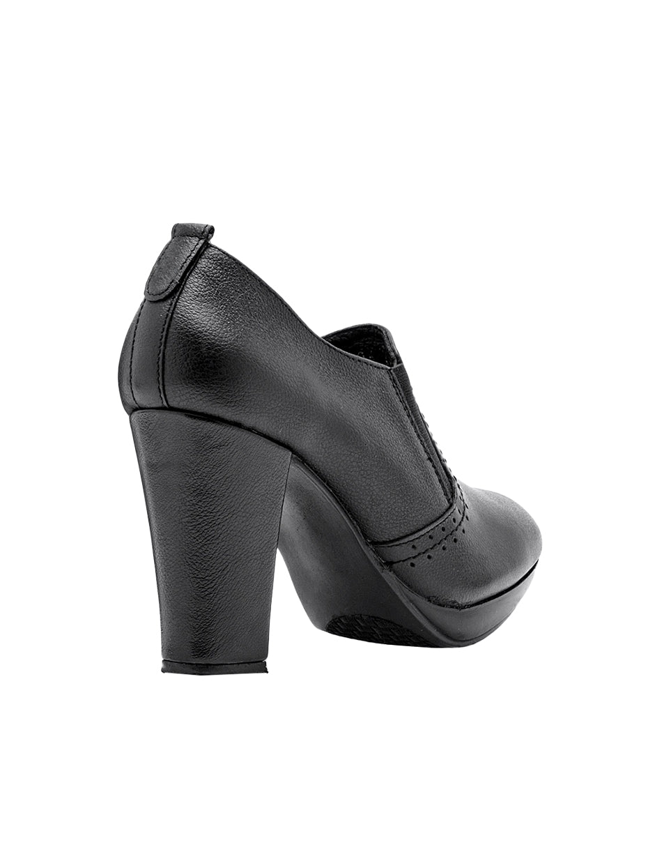 Botín con tacón Exterior Textil Color Negro Para Mujer De RBCOLLECTION