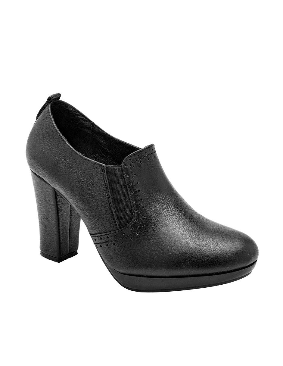 Botín con tacón Exterior Textil Color Negro Para Mujer De RBCOLLECTION