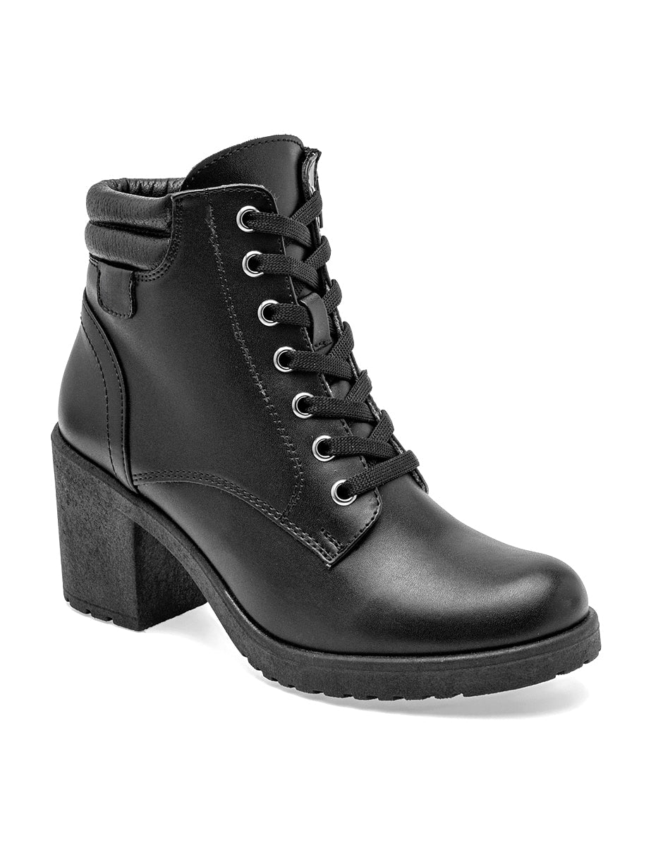 Botín con tacón Exterior Textil Color Negro Para Mujer De RBCOLLECTION