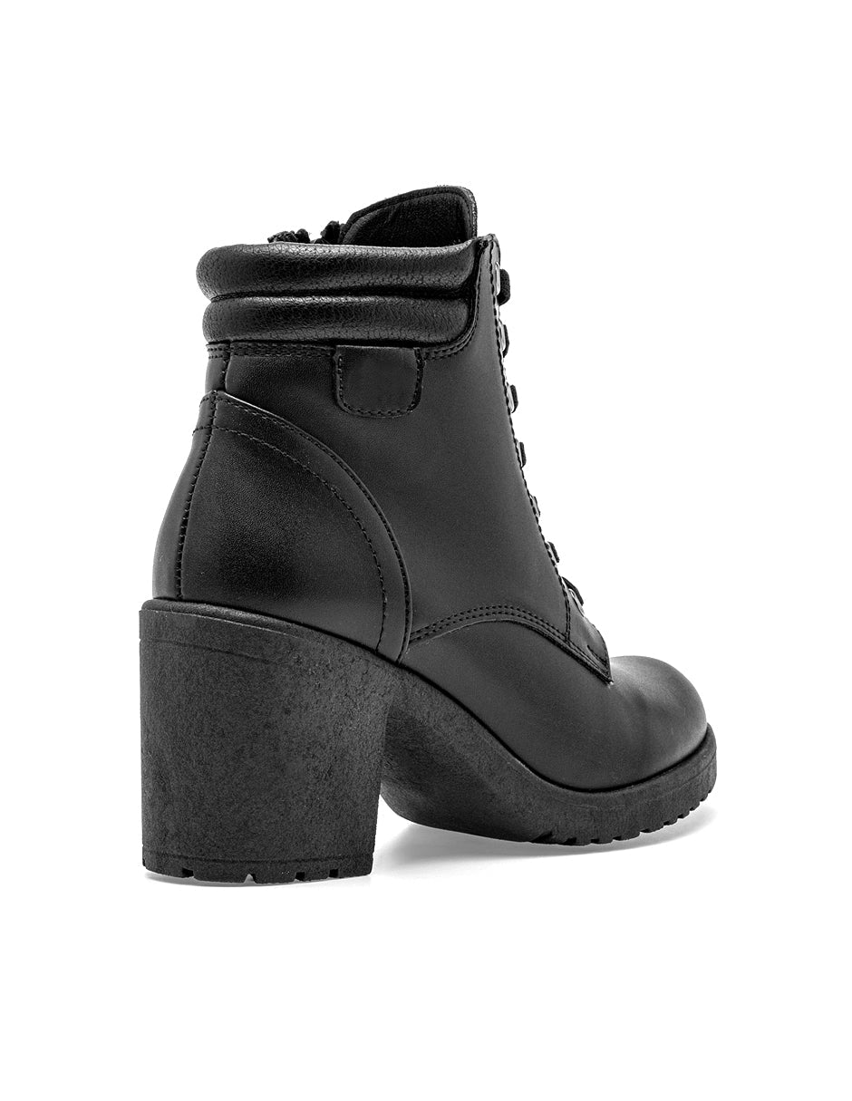 Botín con tacón Exterior Textil Color Negro Para Mujer De RBCOLLECTION