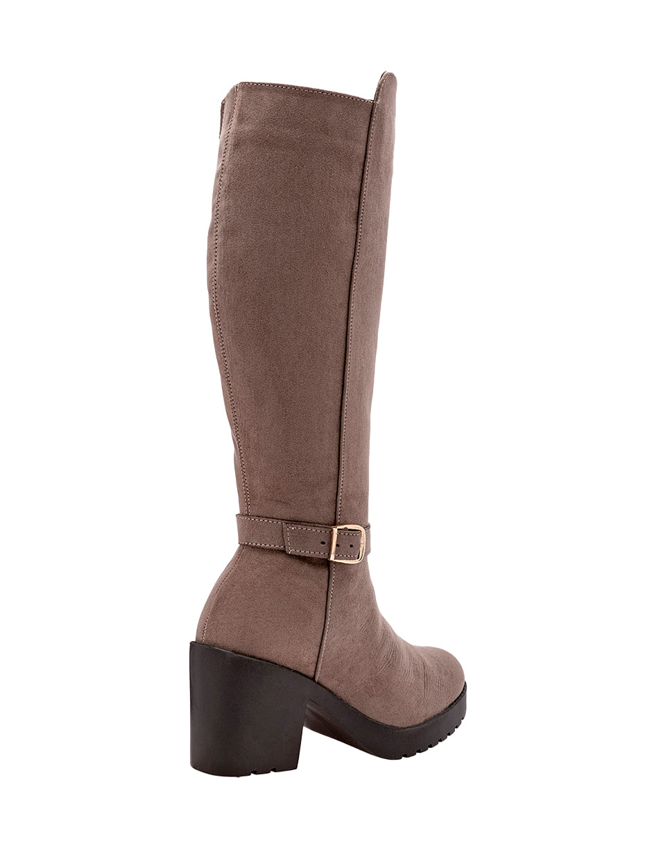 Botas altas Exterior Textil Color Beige Para Mujer De RBCOLLECTION