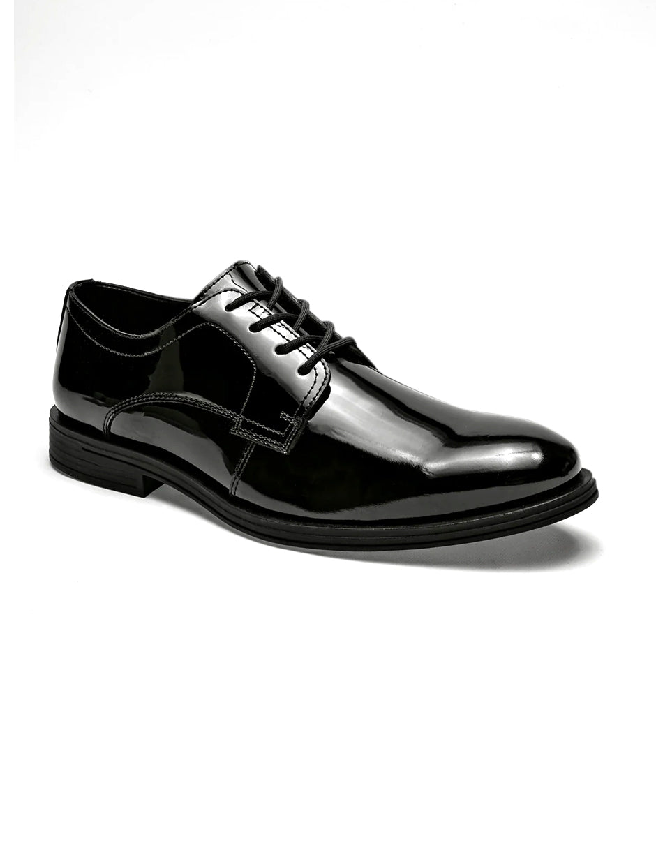 Oxfords Exterior Sintético Color Negro De Charol Para Hombre De RBCOLLECTION