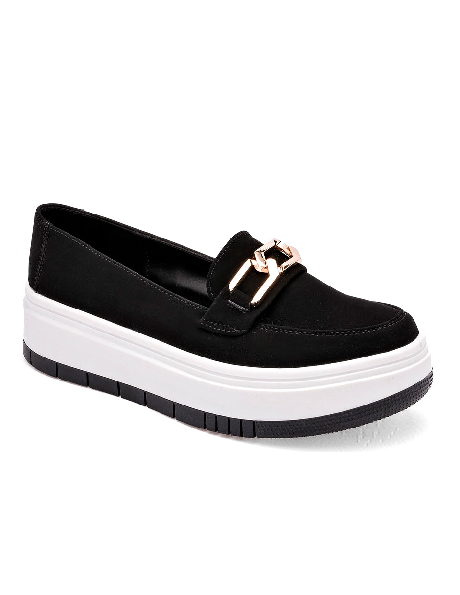 Mocasines Exterior Sintético Color Negro Para Mujer De RBCOLLECTION