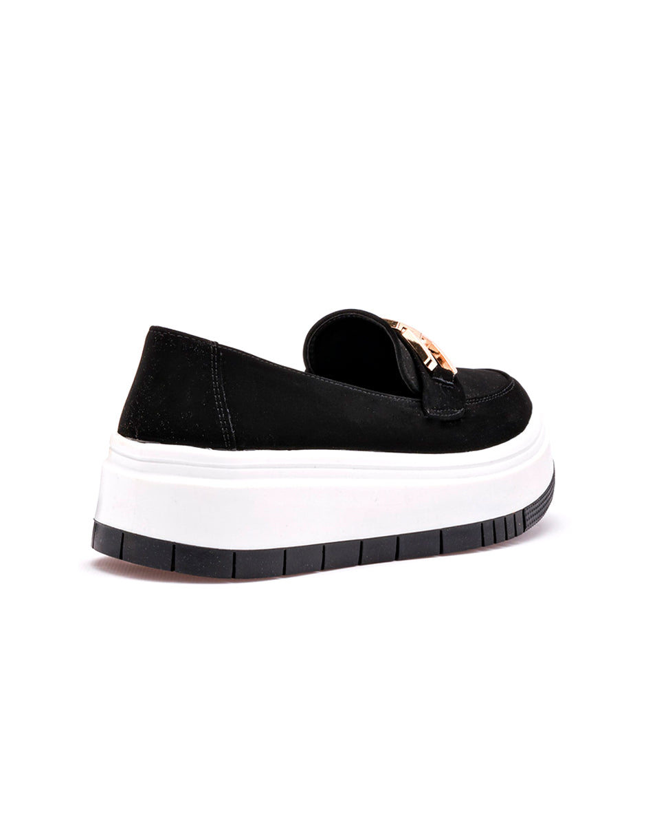 Mocasines Exterior Sintético Color Negro Para Mujer De RBCOLLECTION