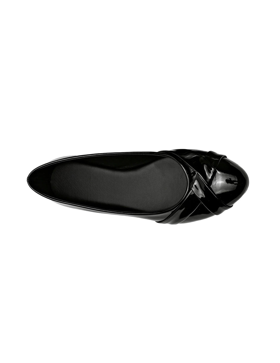 Flats clásicas Exterior Sintético Color Negro De Charol Para Mujer De RBBASICS