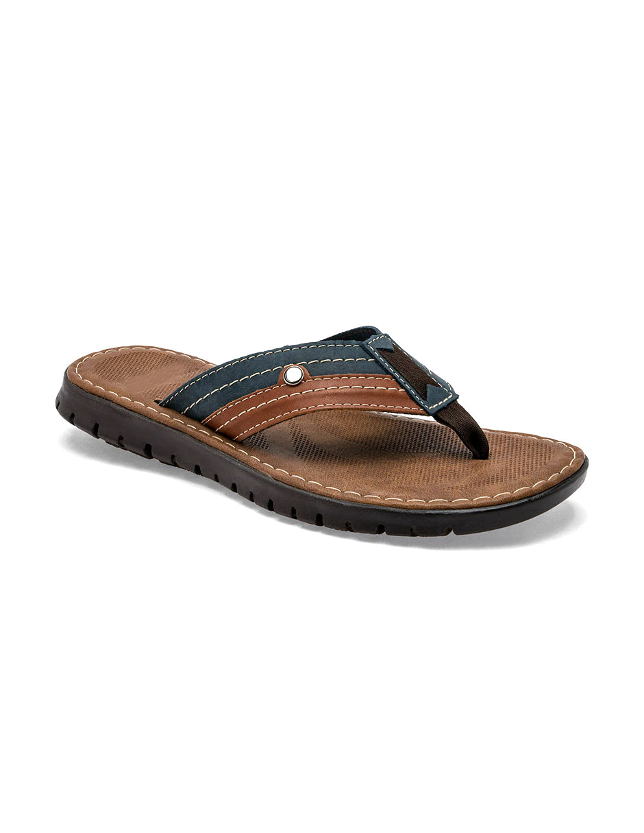 Sandalias casuales Exterior Piel Color Marino Para Hombre De RBCOLLECTION