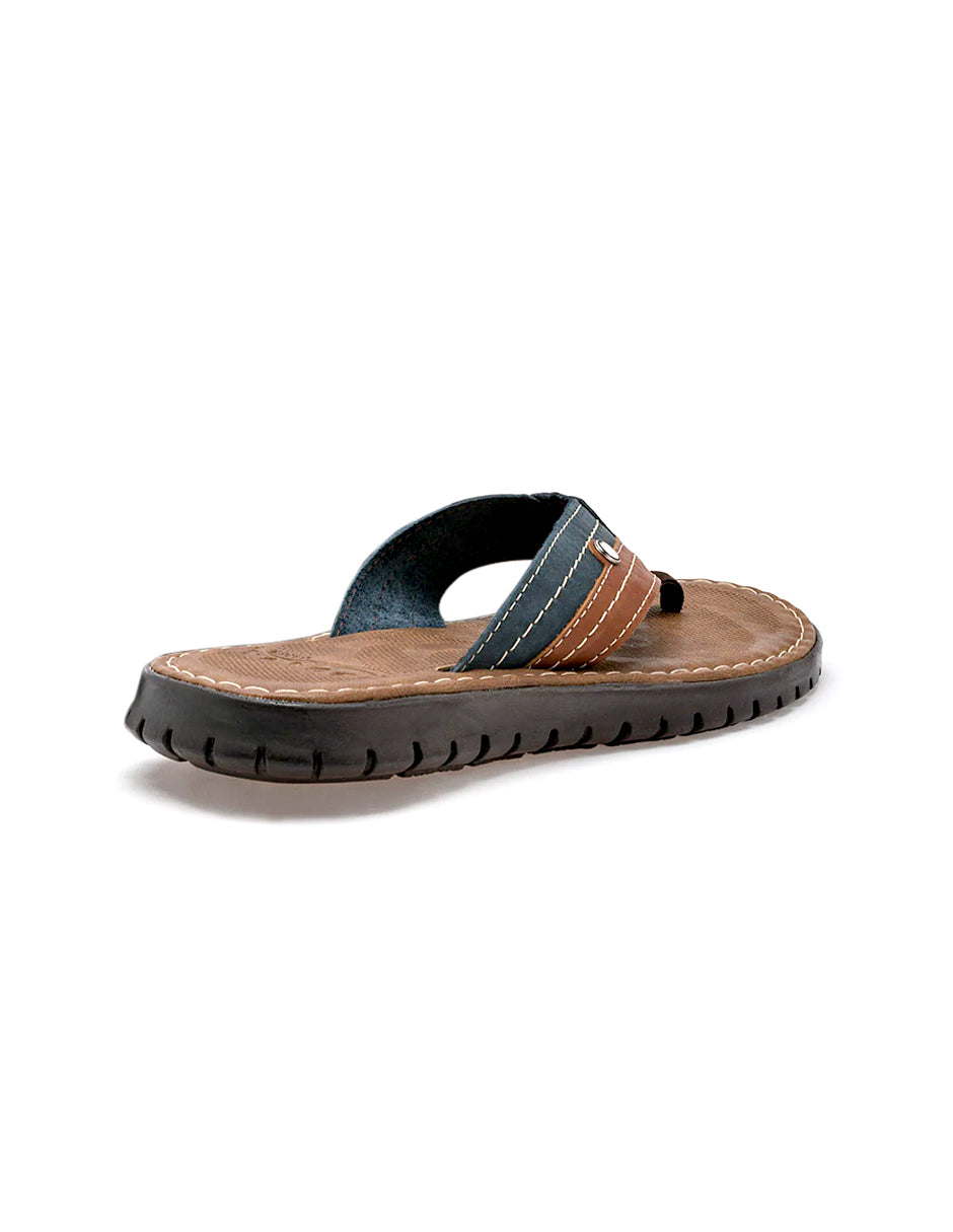 Sandalias casuales Exterior Piel Color Marino Para Hombre De RBCOLLECTION