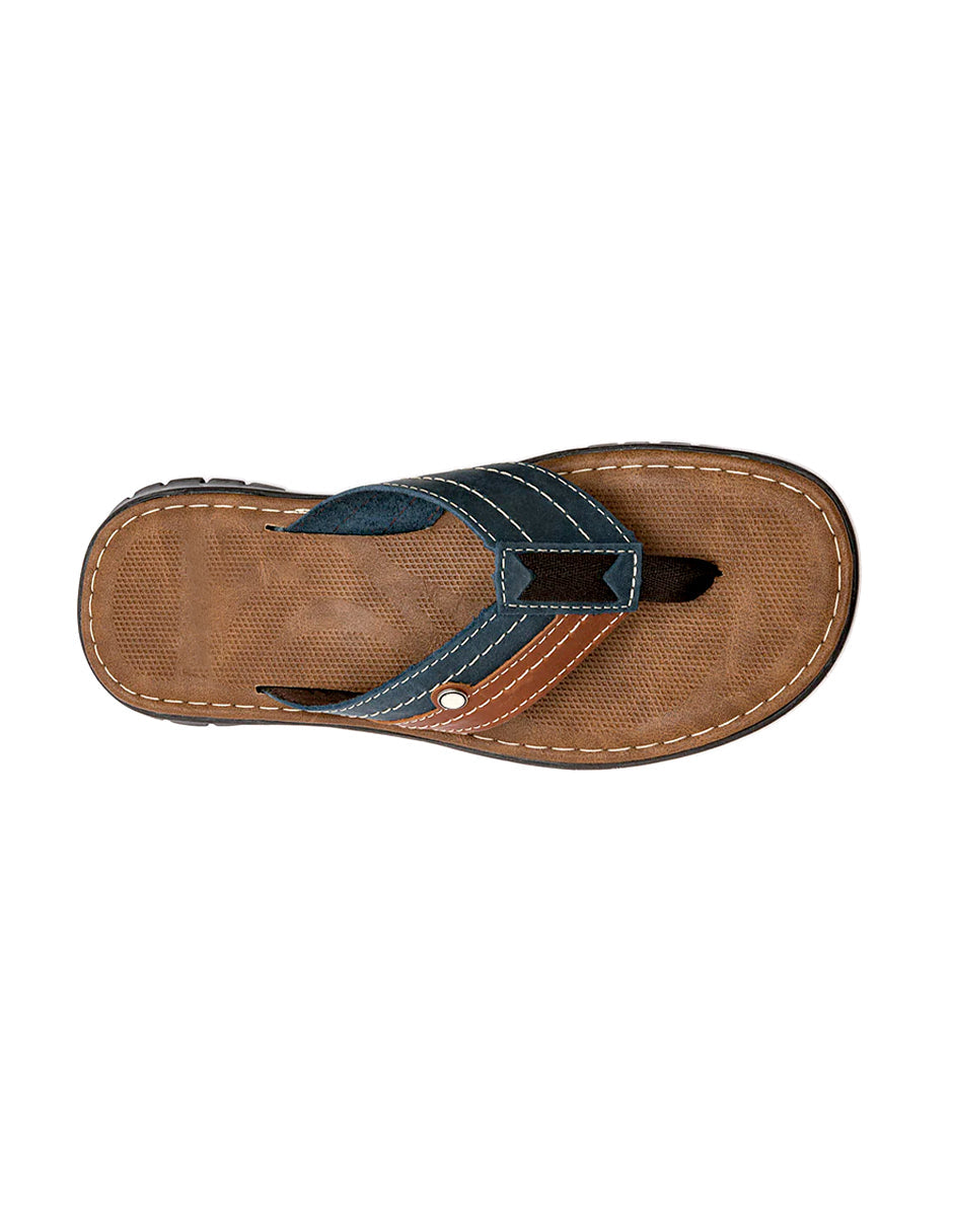 Sandalias casuales Exterior Piel Color Marino Para Hombre De RBCOLLECTION