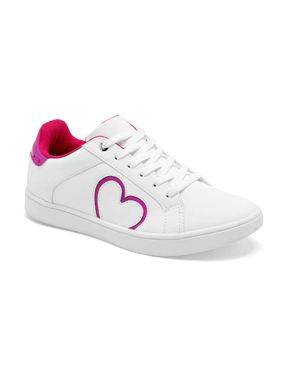 Tenis con cordones Exterior Sintético Color Blanco Para Mujer De RBCOLLECTION