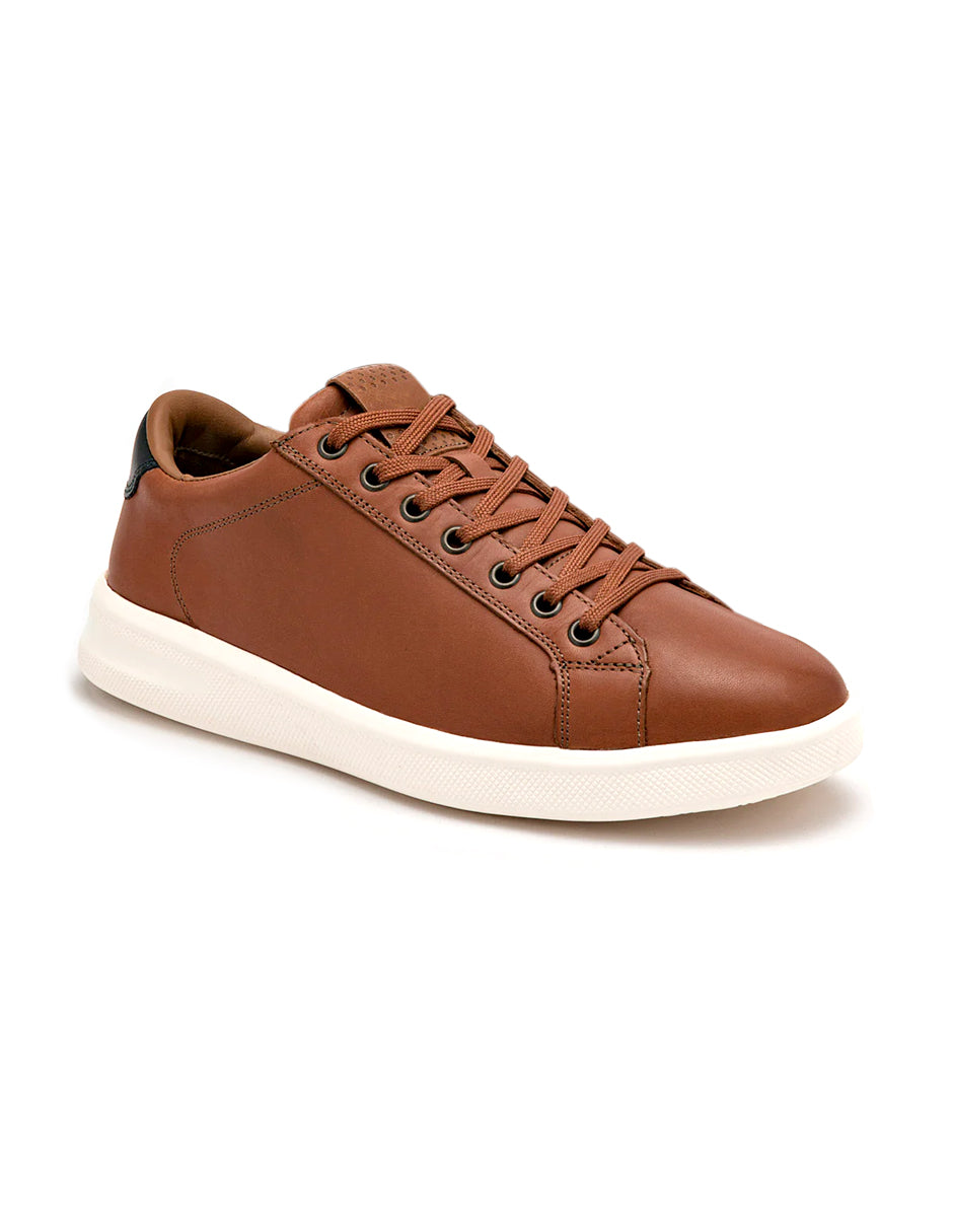 Tenis con cordones Exterior Piel Color Camel Para Hombre De RBCOLLECTION