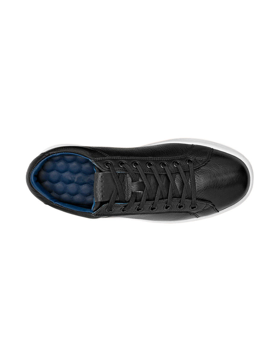 Tenis con cordones Exterior Piel Color Negro Para Hombre De RBCOLLECTION