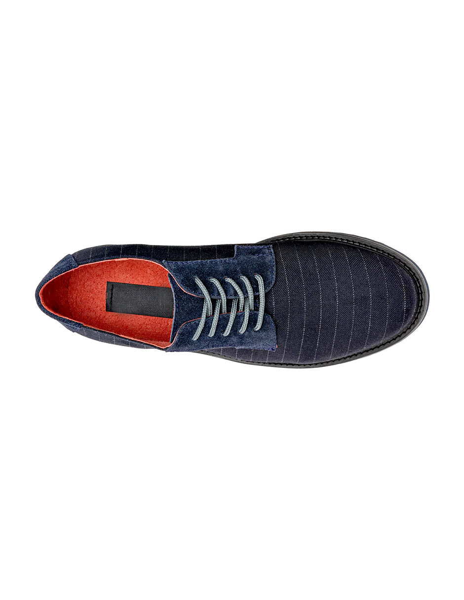 Oxfords Exterior Textil Color Marino Para Hombre De RBCOLLECTION