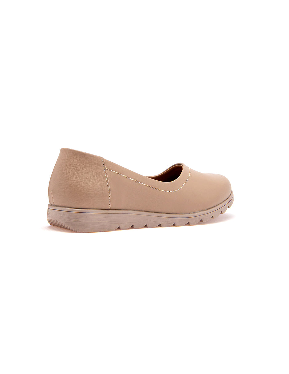 Mocasines Exterior Sintético Color Beige Para Mujer De RBCOLLECTION