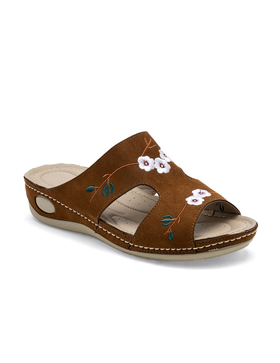 Sandalias clásicas Exterior Textil Color Camel Para Mujer De RBCOLLECTION