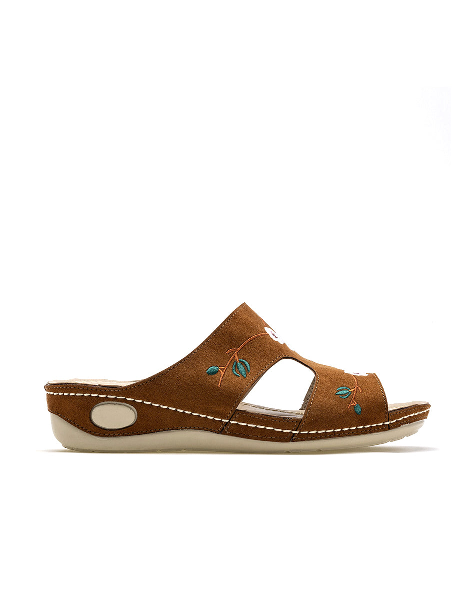 Sandalias clásicas Exterior Textil Color Camel Para Mujer De RBCOLLECTION