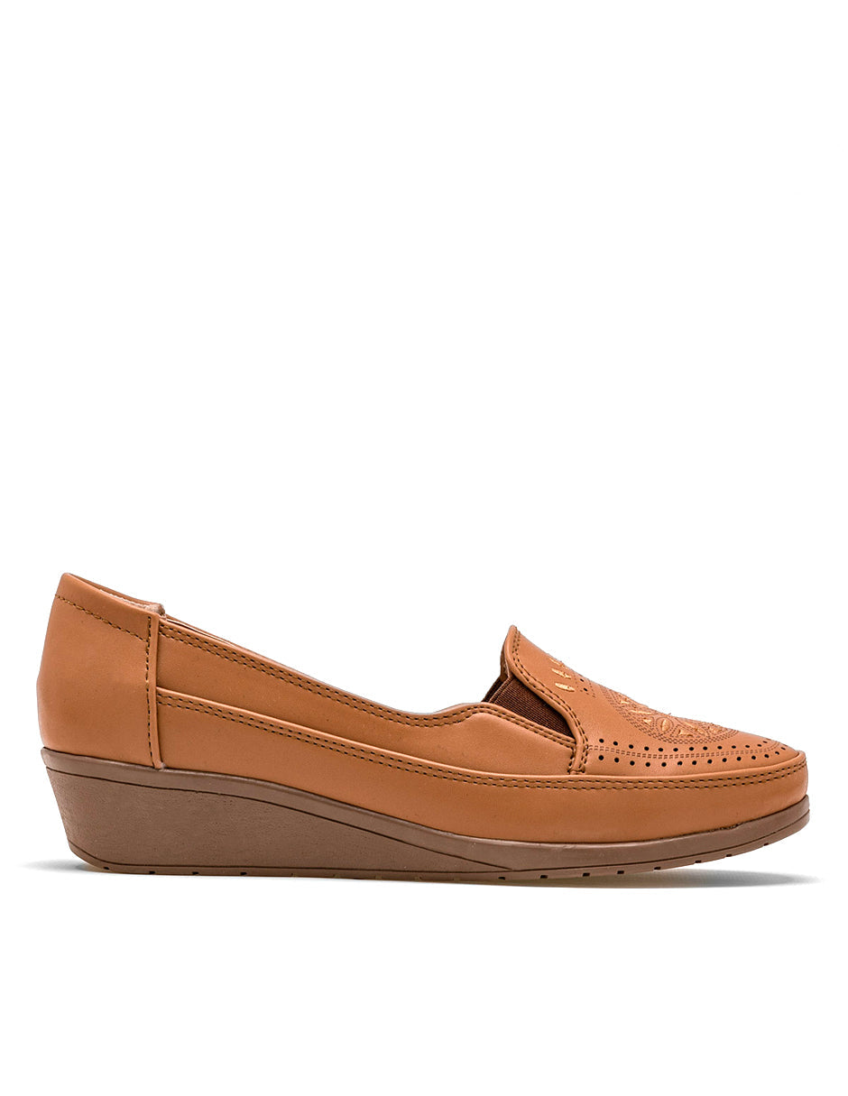 Zapatos de confort Exterior Sintético Color Camel Para Mujer De RBBASICS