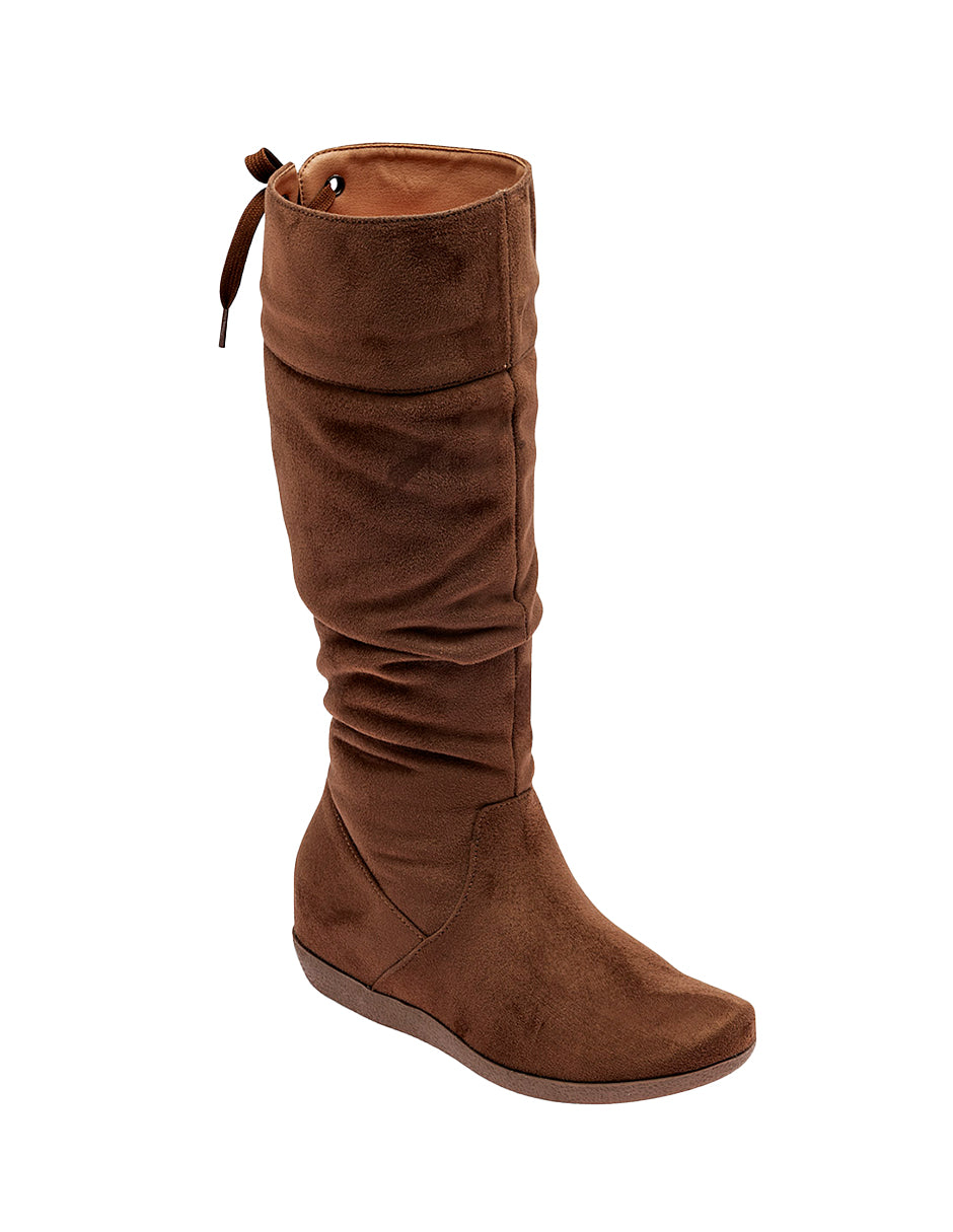 Botas altas fashion ante camel