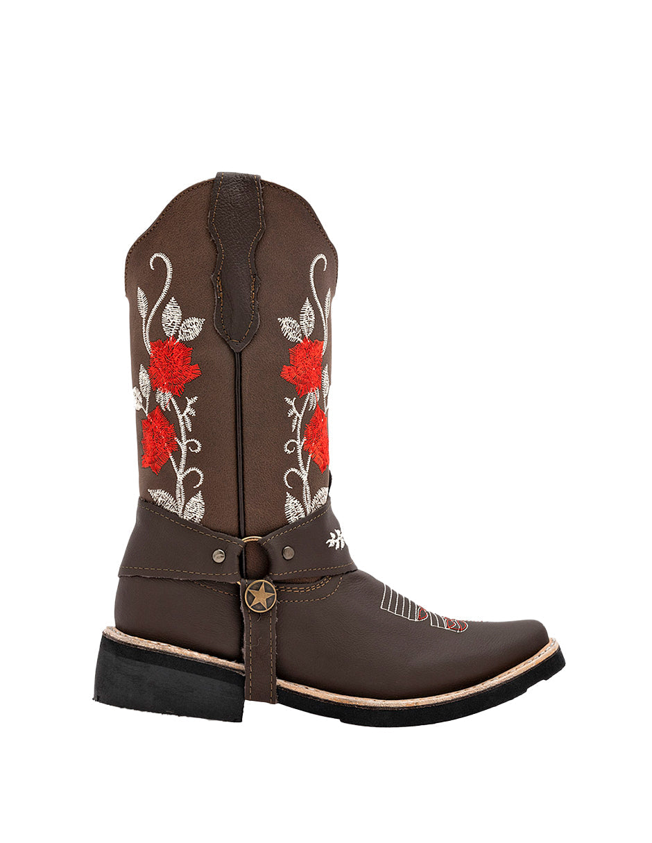 Botas tipo western Exterior Textil Color Café Para Mujer De RBCOLLECTION