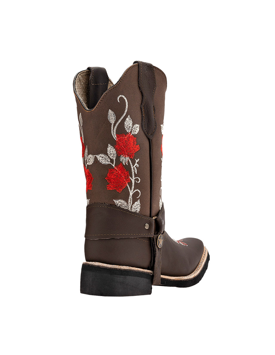 Botas tipo western Exterior Textil Color Café Para Mujer De RBCOLLECTION