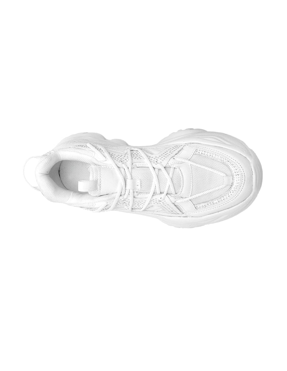 Tenis con cordones Exterior Sintético Color Blanco Para Mujer De RBCOLLECTION