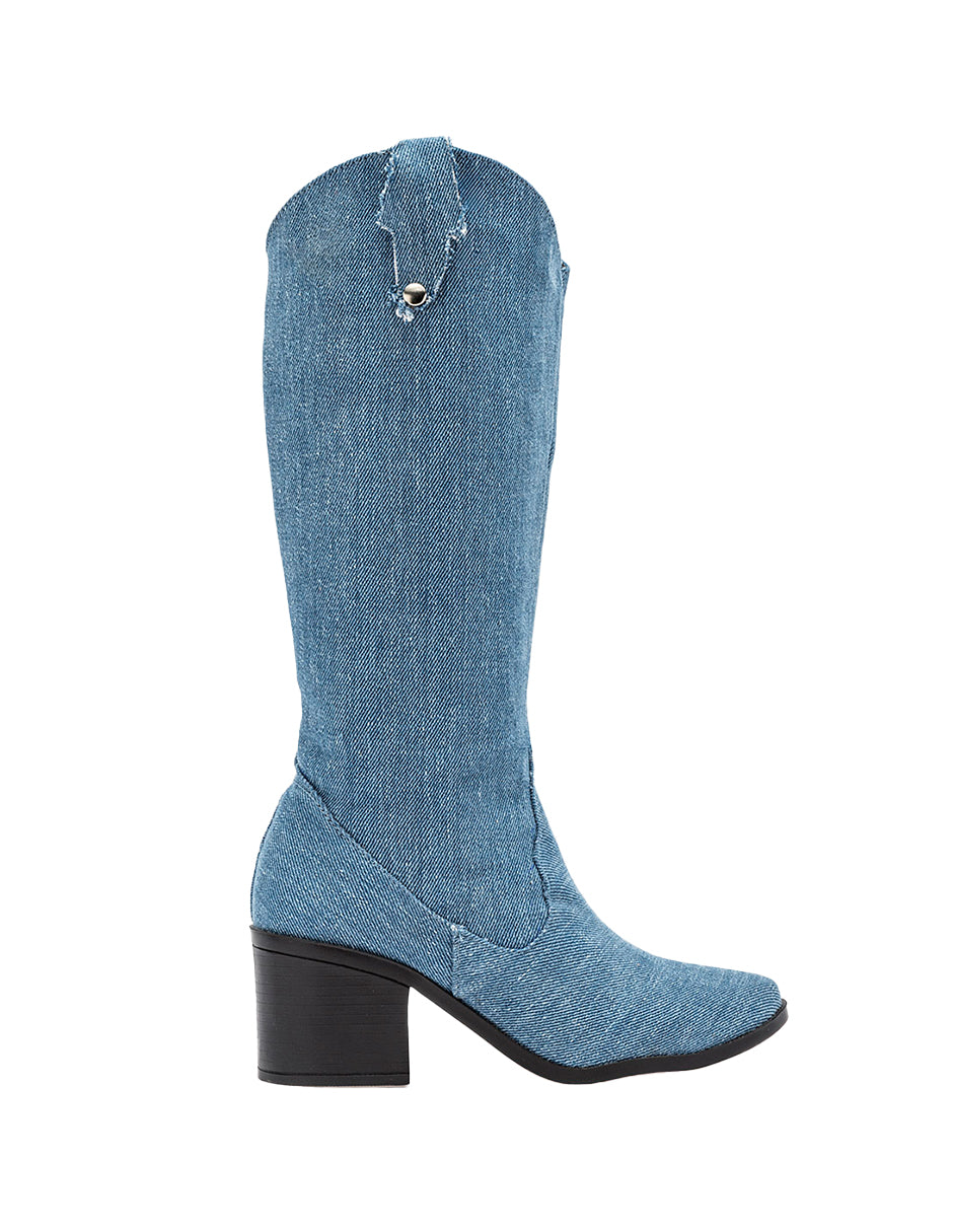 Botas altas Exterior Textil Color Mezclilla Para Mujer De RBCOLLECTION