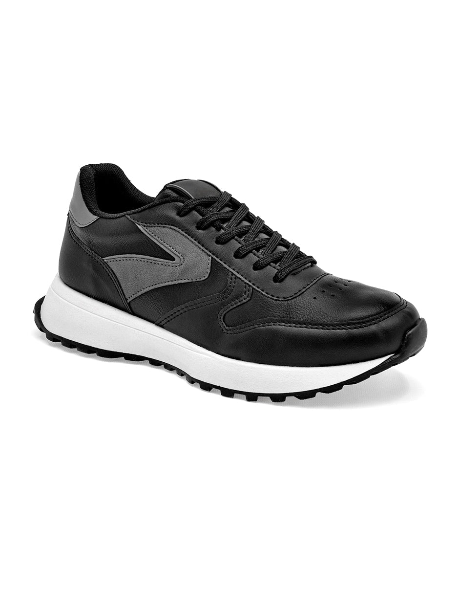 Tenis con cordones Exterior Sintético Color Negro Para Hombre De RBCOLLECTION